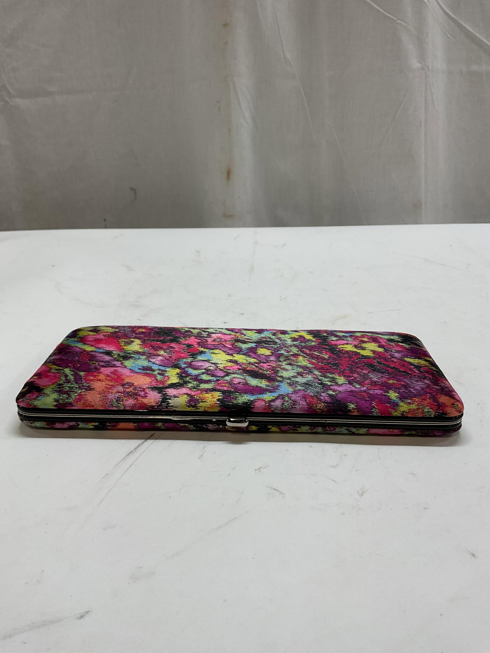 Vtg Abstract Multicolor Rectangular Wallet Clutch - 4