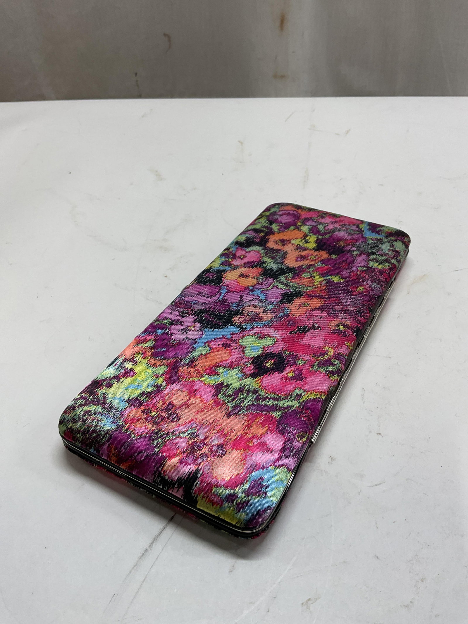 Vtg Abstract Multicolor Rectangular Wallet Clutch - 5
