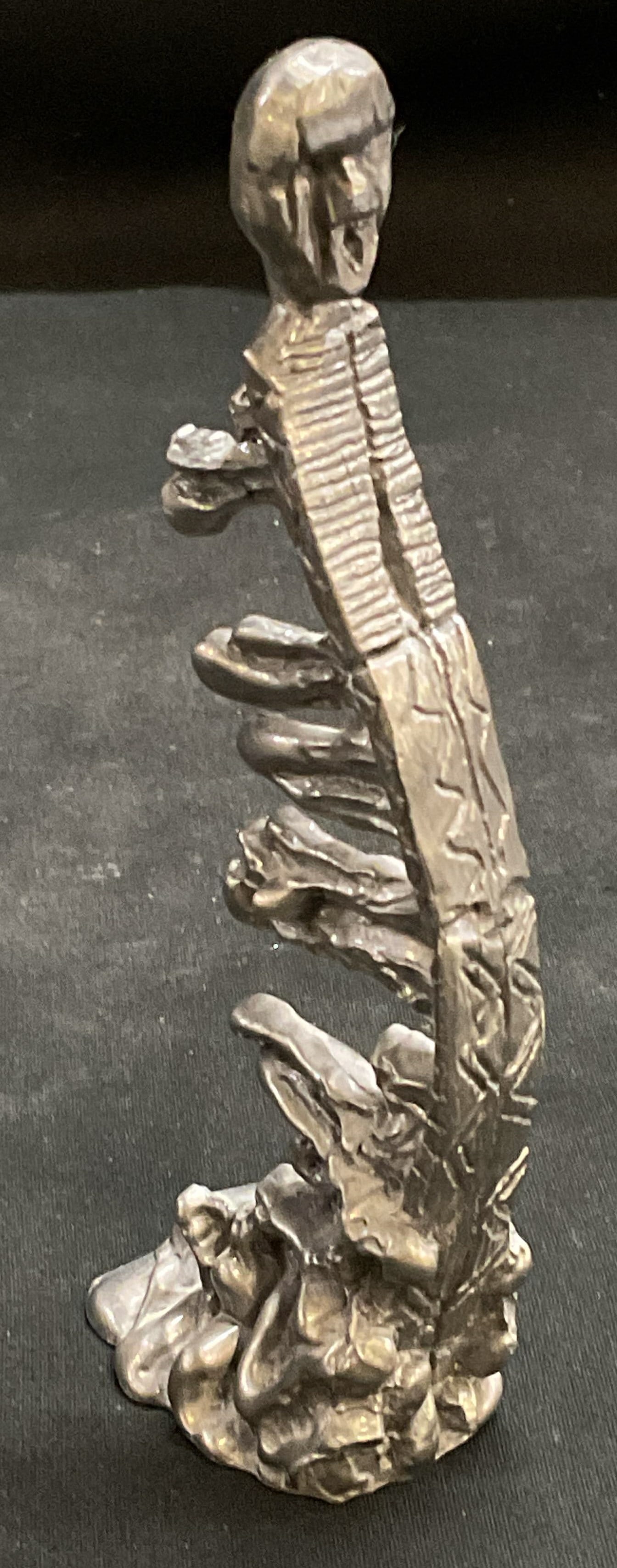 Cast Pewter Russian Shigir Idol Replica Figurine: Cast Pewter Shigir Idol Replica Figurine. Modeled after famous ancient Russian wooden artifact the Shigir Idol, which is recognized as the oldest known monumental wooden sculpture in the world.