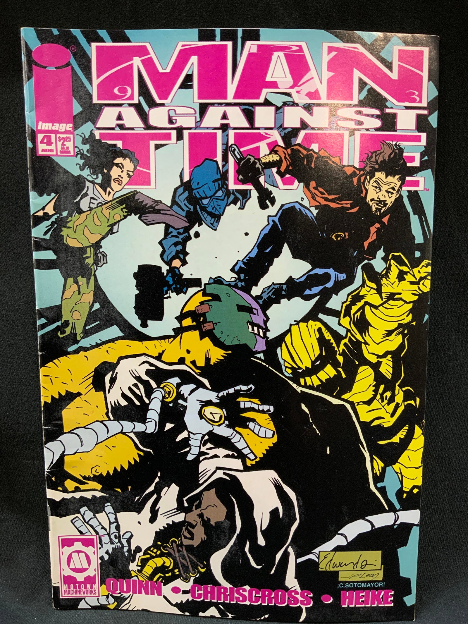 Vtg 1996 Man Against Time #4 Comic Bk: Vintage Man Against Time #4. Published August 1996 by Image Comics. Written by Joe Quinn, interior artwork by ChrisCross, Anibal, Heike Schwippert. Page # Approx. 32 pgs Condition consistent with age