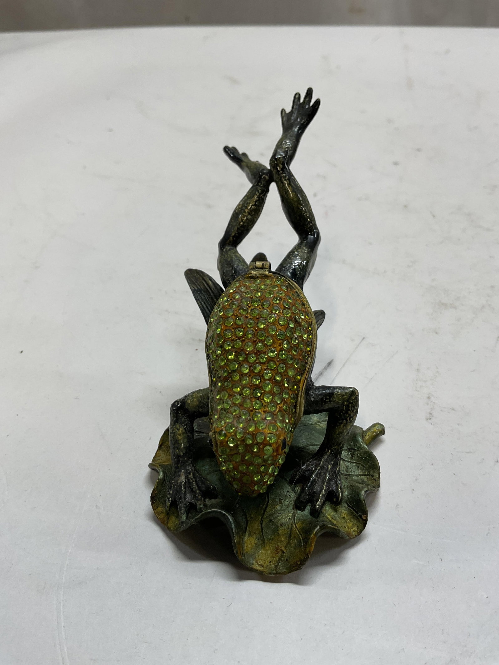 Clem Hopper Diving Frog Hinged Trinket Box - 4
