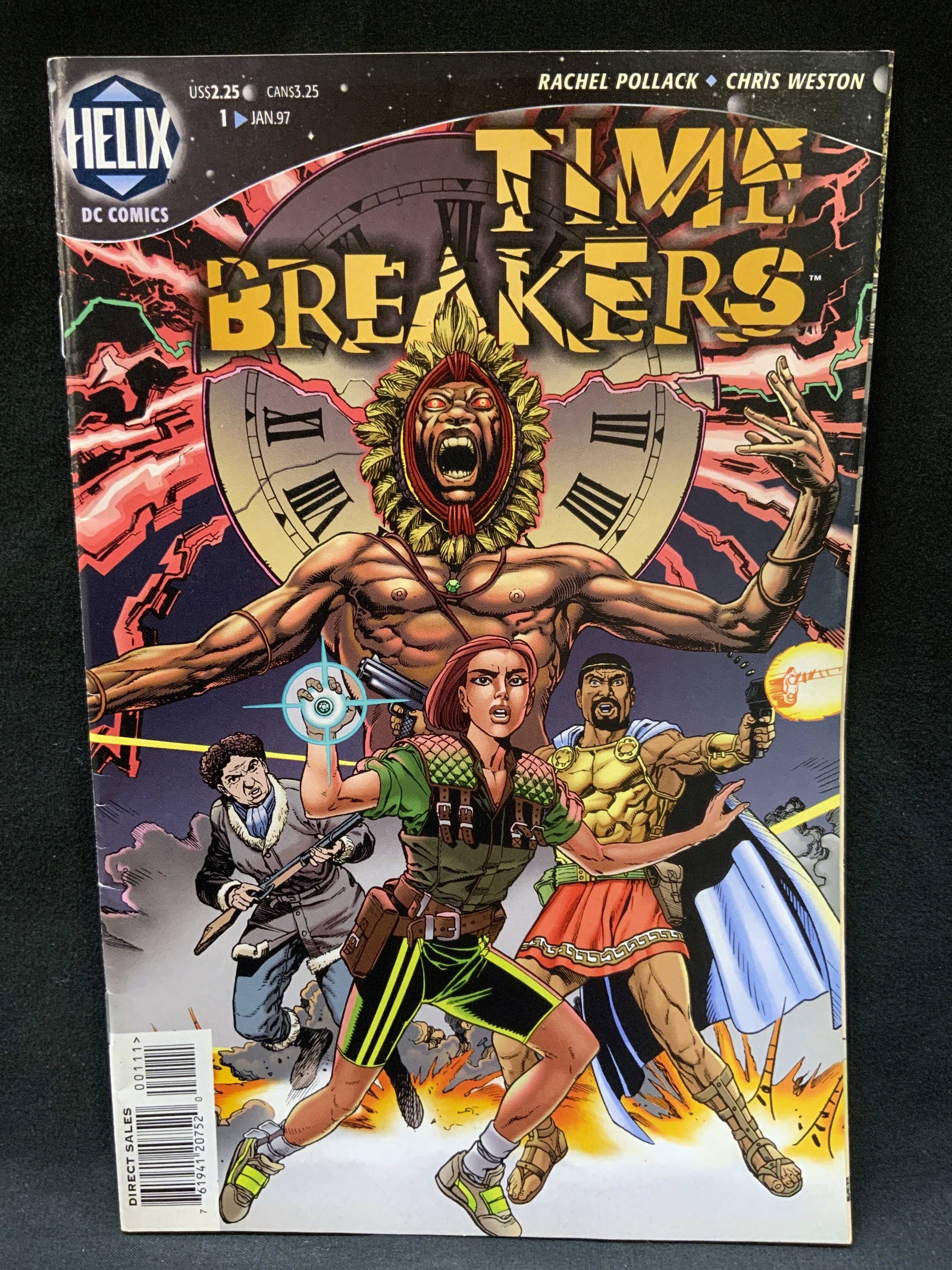 Vtg 1997 Time Breakers #1 Comic Bk: Vintage Time Breakers #1 comic book. Published January 1997 by DC Comics/Helix Imprint. Written by Rachel Pollack, interior artwork by Chris Weston and John Stokes. Page # Approx. 32 pgs Condition