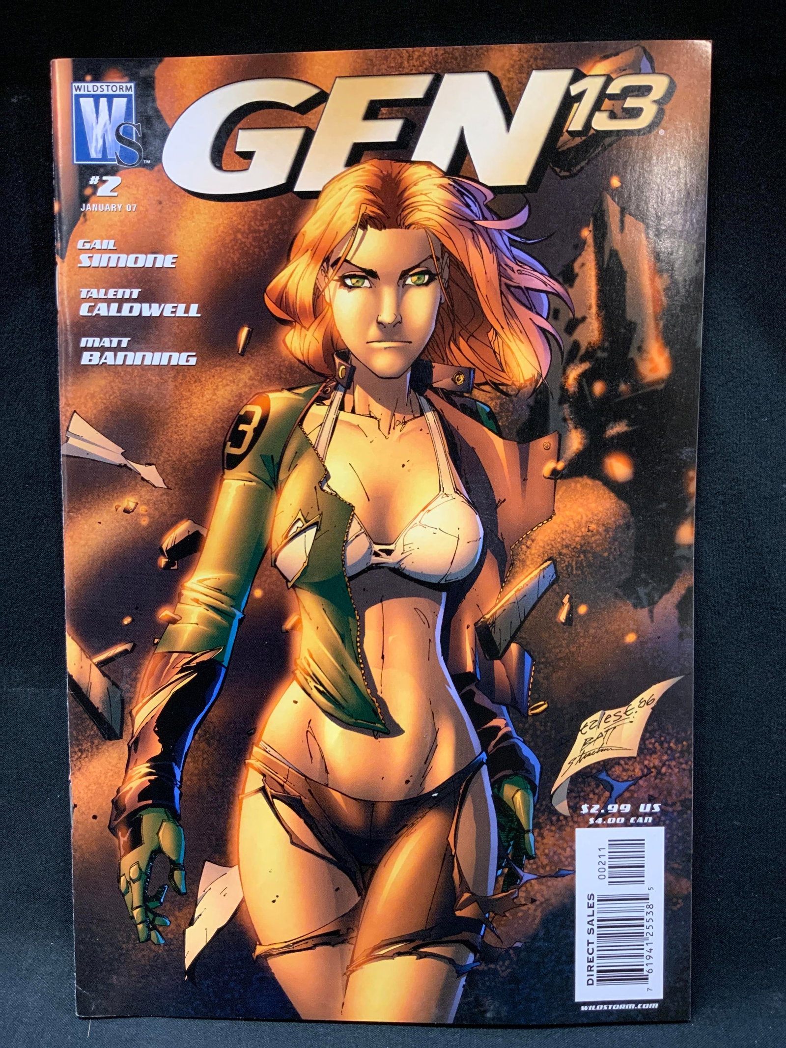 Vtg 2007 Gen13 #2 Comic Bk: Vintage Gen13 #2 comic book. Published January 2007 by WildStorm Imprint. Written by Gail Simone, interior artwork by Talent Caldwell, Matt Banning, and Guy Major. Page # Approx. 32 pgs Condition