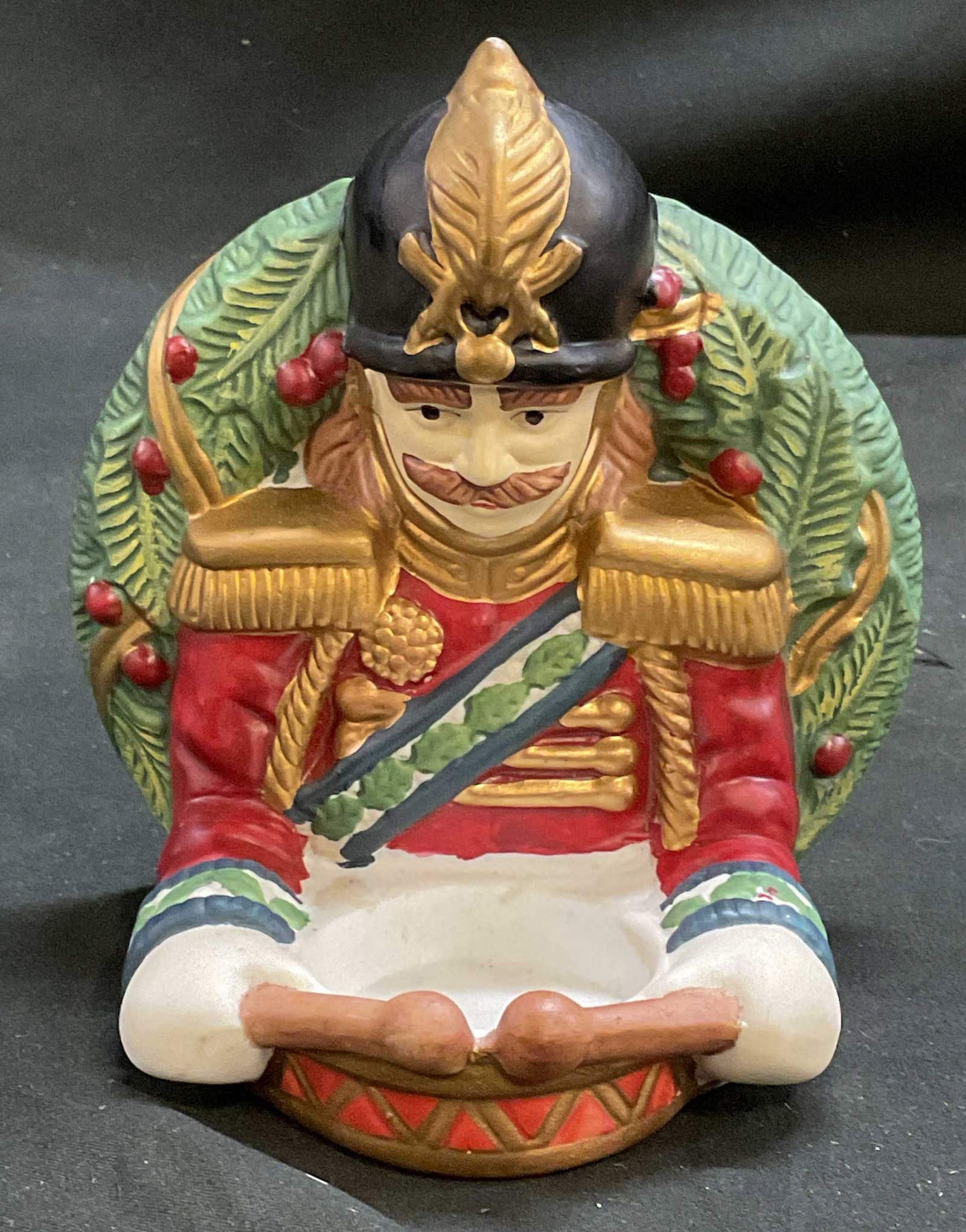 Vtg Ceramic Toy Soldier Drummer Boy Candle Holder (1 of 6)