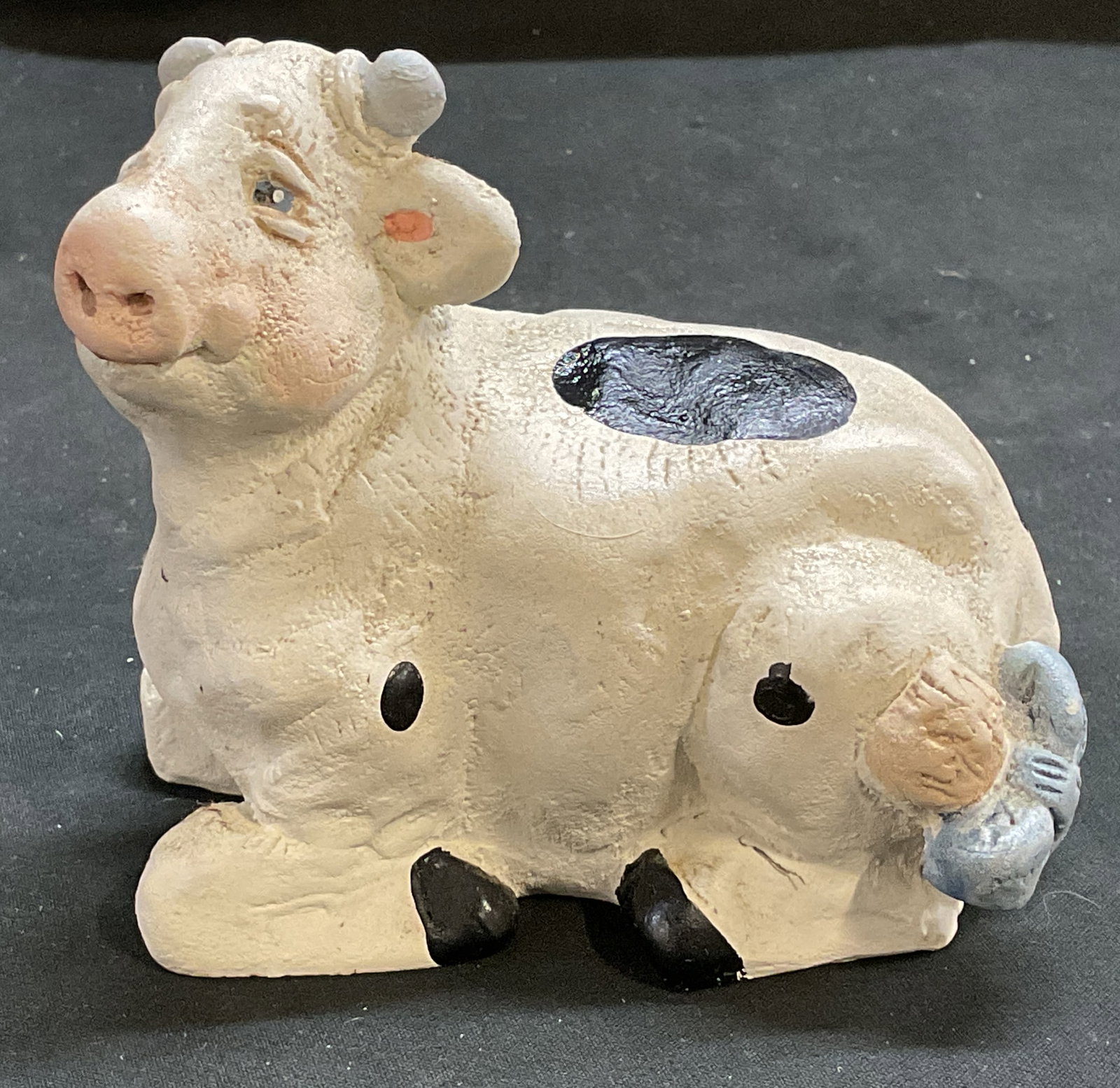 91 Signed Kristin Cast Art Industries Cow Fig Mex (1 of 6)