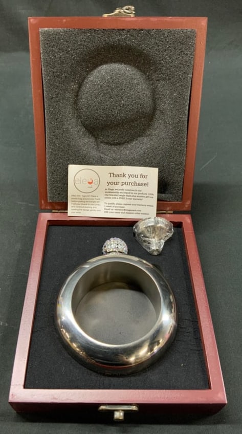 Eleva Stainless Steel Bangle Flask Bracelet IB (1 of 9)