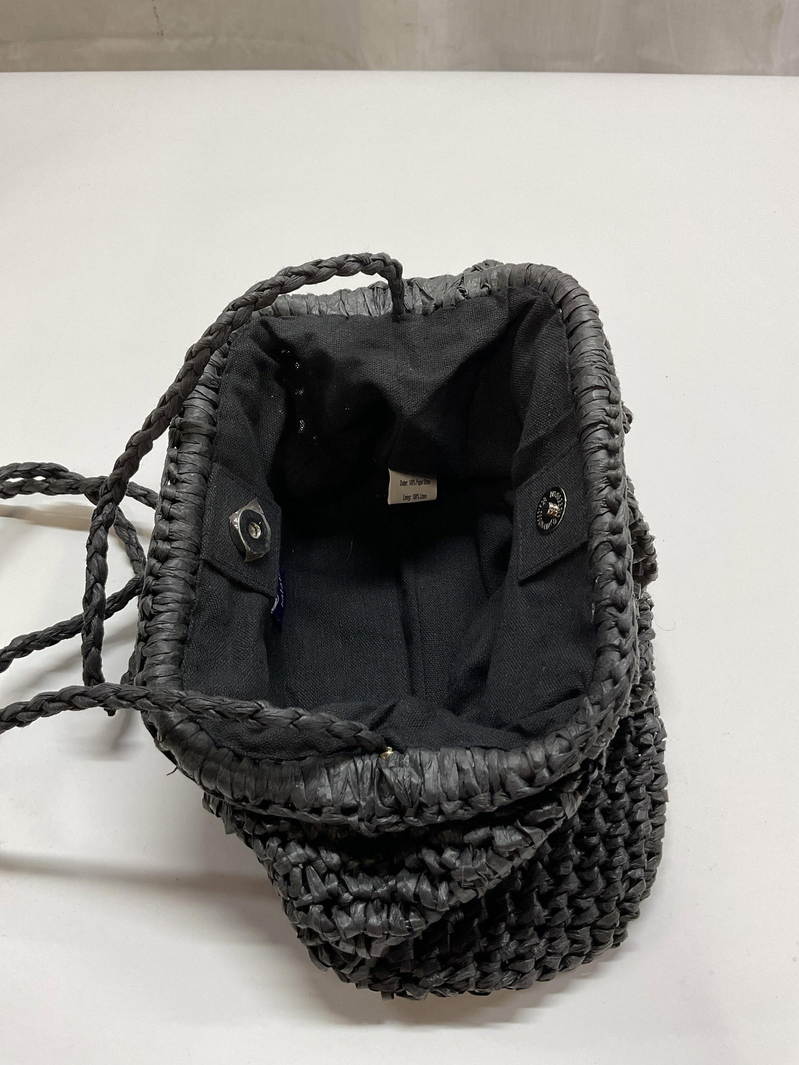 Hatattack Black Paper Straw Clutch - 5