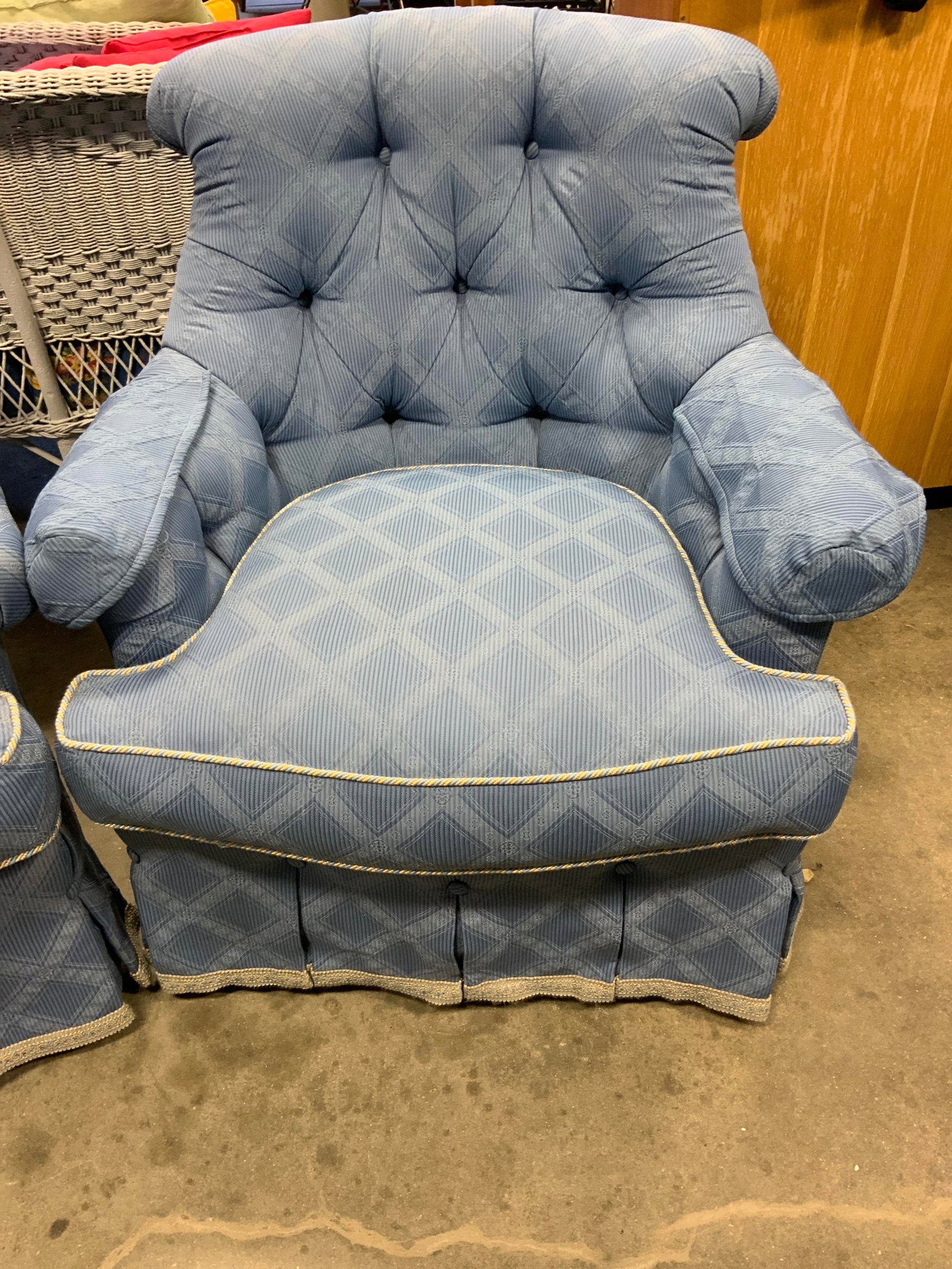 Pair Sherrill Upholstered Arm Chairs - 2