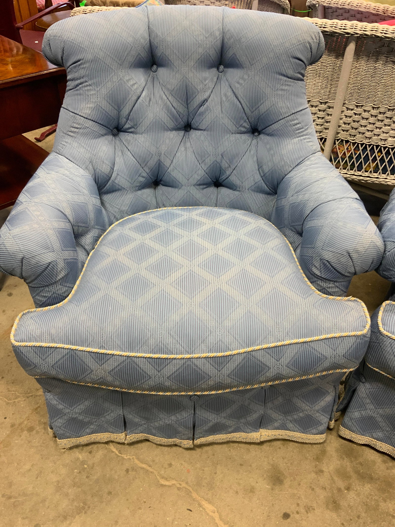 Pair Sherrill Upholstered Arm Chairs - 3