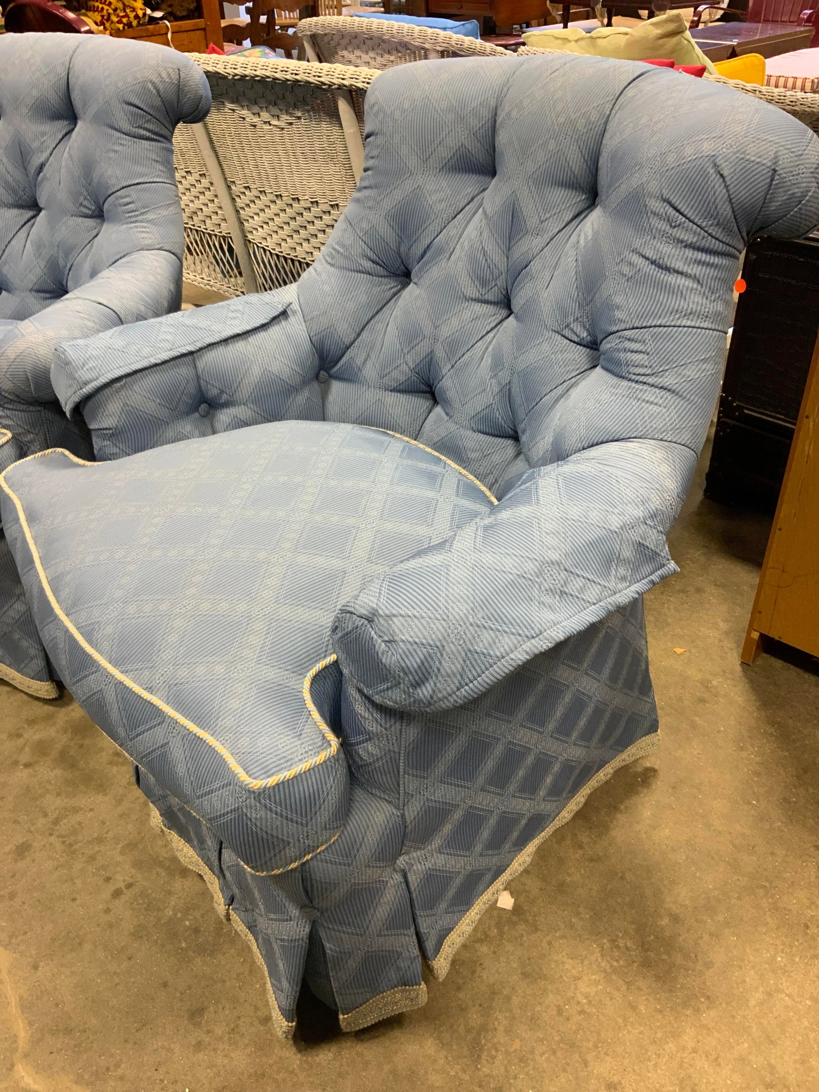 Pair Sherrill Upholstered Arm Chairs - 5