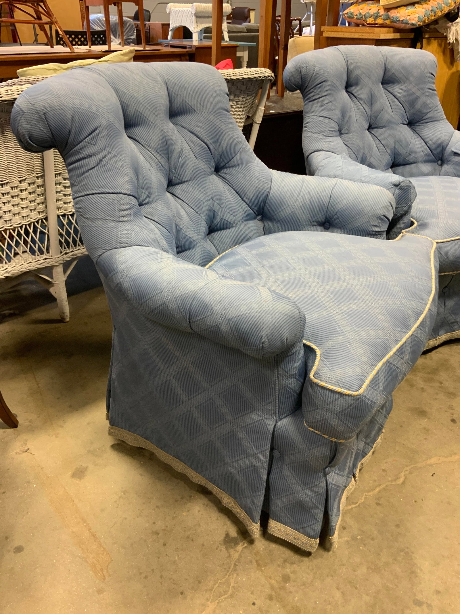 Pair Sherrill Upholstered Arm Chairs - 6