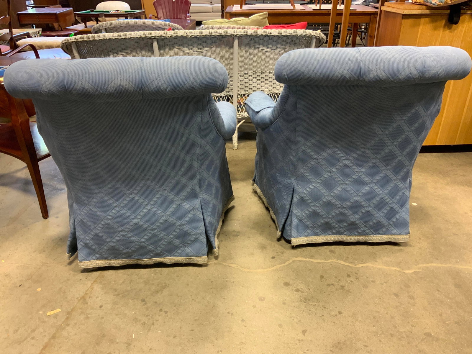 Pair Sherrill Upholstered Arm Chairs - 8