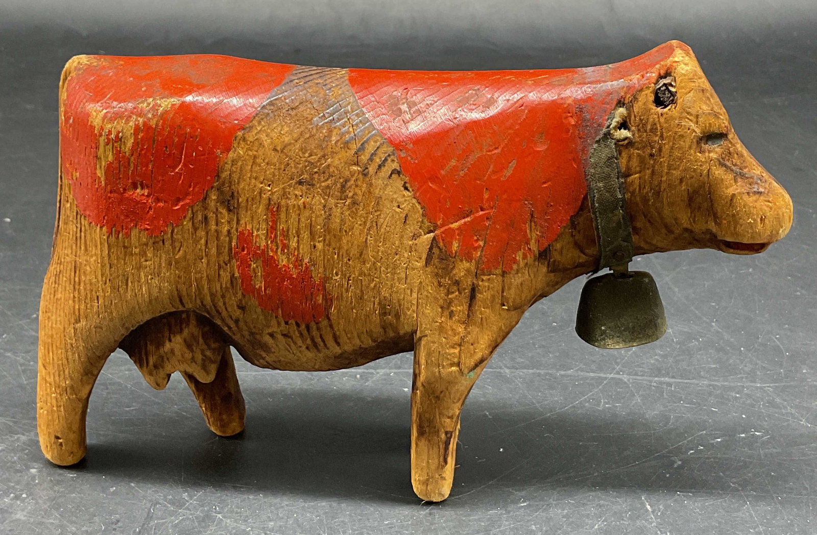 Vintage Hand Carved Wooden Cow Figure (1 of 9)