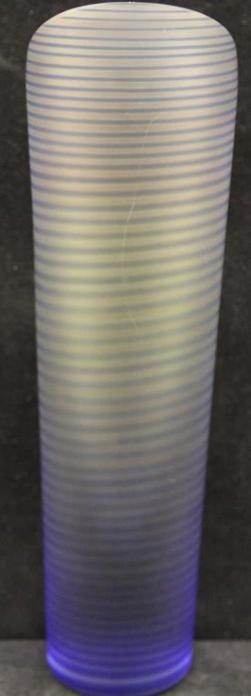 Vintage Art Glass Vase Michael David: Signed and dated. Height: 14 inches