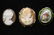 Two Cameo and One Hand painted Pin
