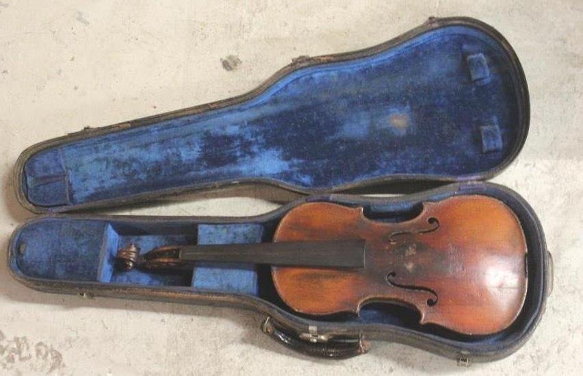 19th Century Violin with Case: Panormo Stamp on back.
