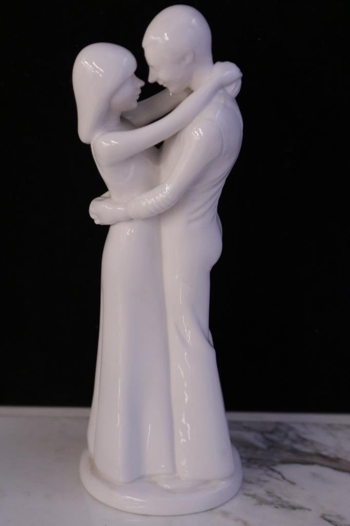 Spode Couple Dancing Porcelain Statue: Stamped on bottom. Marked for Spode. Height 12 inches. From Scarsdale, NY estate.