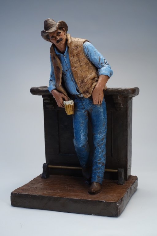 GARMIN, Michael sculpture “Cutting the Dust”: Signed work of art.