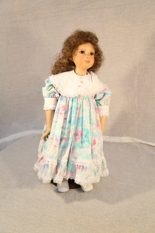 EHRLICH TURNER, Virginia Sculpted Signed Doll: Signed & Numbered 25/150. Dated 3/13/92. With Original tag, stand.