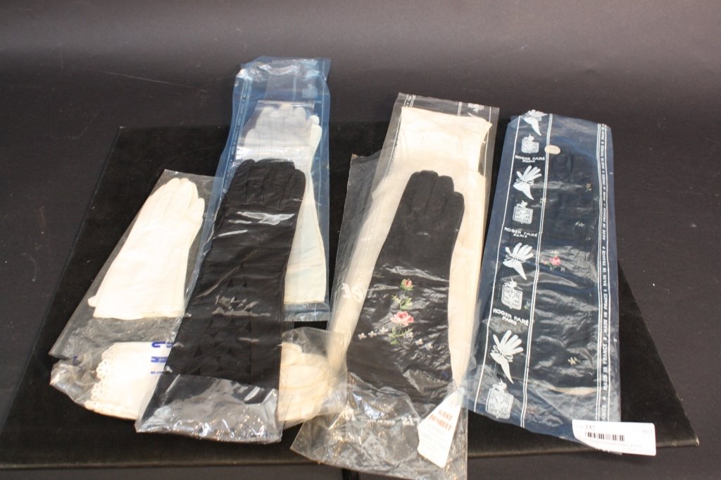 Collection Vintage Italian leather gloves: Collection of Vintage long leather gloves purchased in Italy opera length.