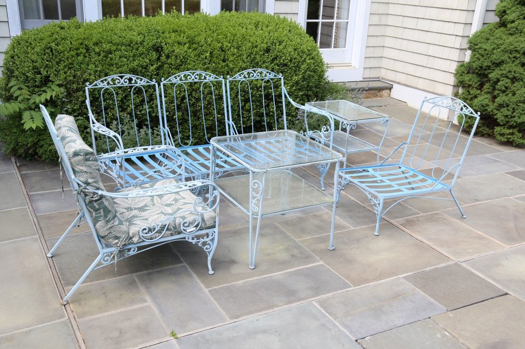 11 Piece Sunbeam Green Iron Outdoor Furniture Set
