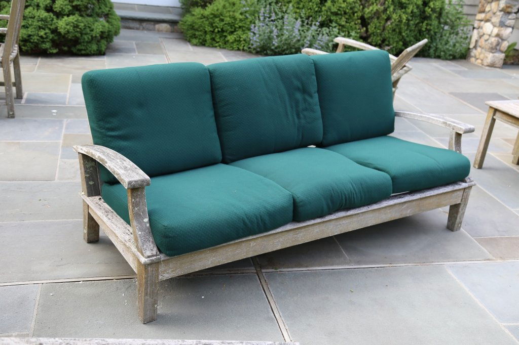 GLOSTER Teak Outdoor Sofa with Cushions (1 of 5)