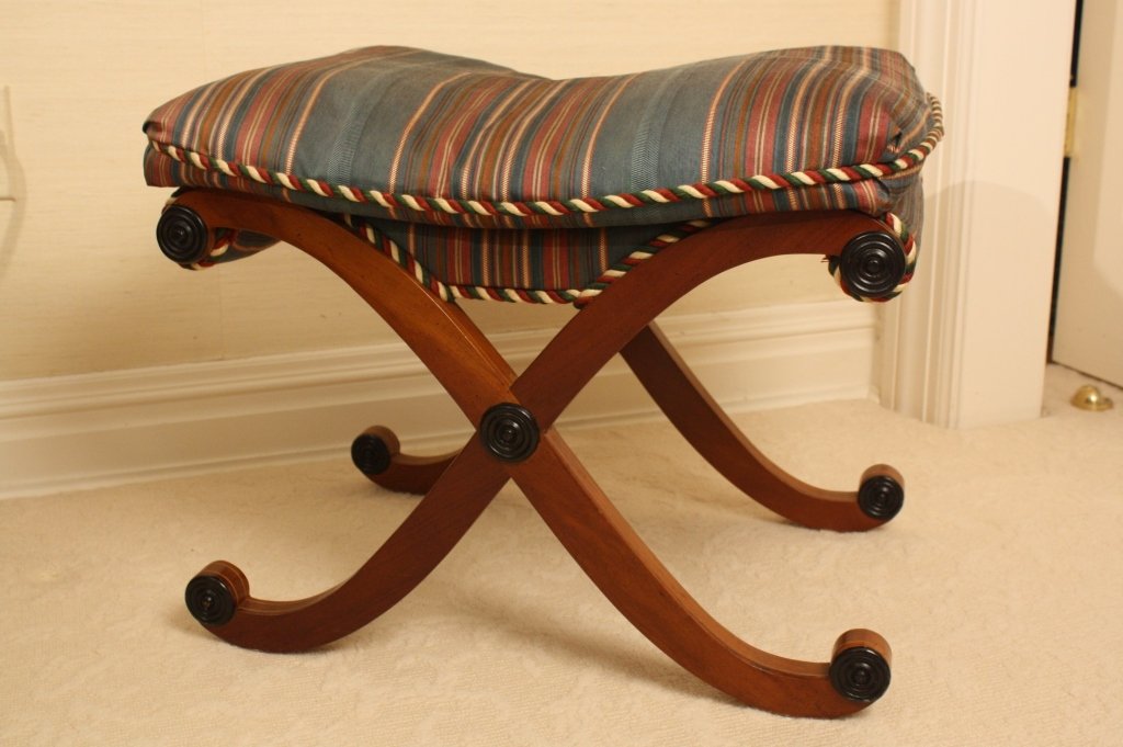 Bediermeir style carved Bench (1 of 4)