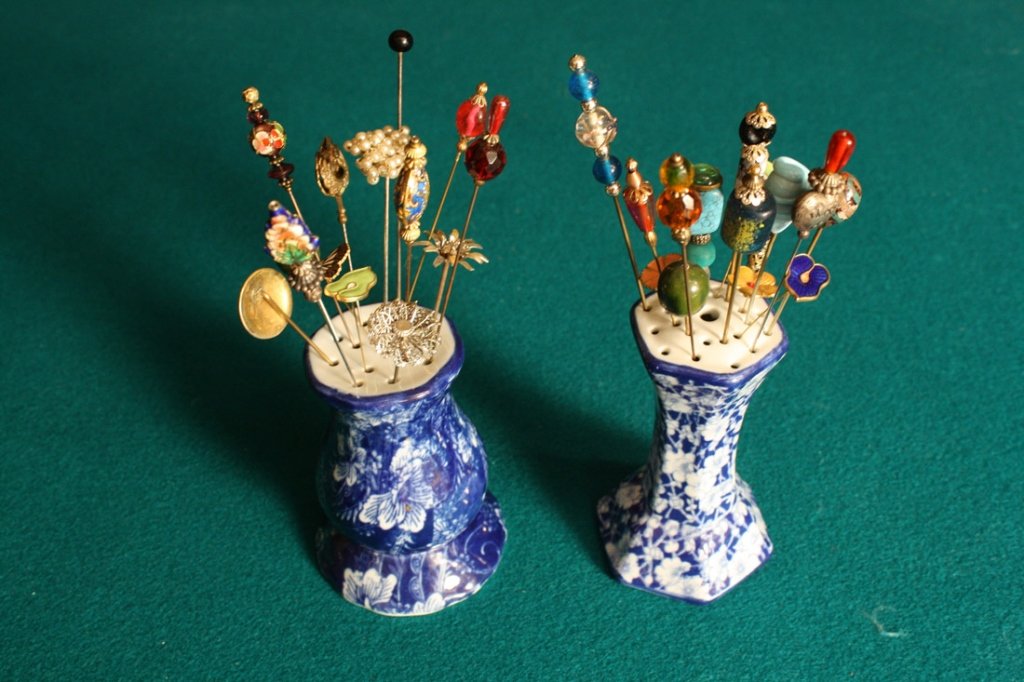 Two parts of  Vintage Hat Pin Collection (1 of 5)