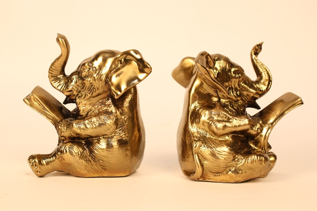 Pair Elephant Book Ends (1 of 4)