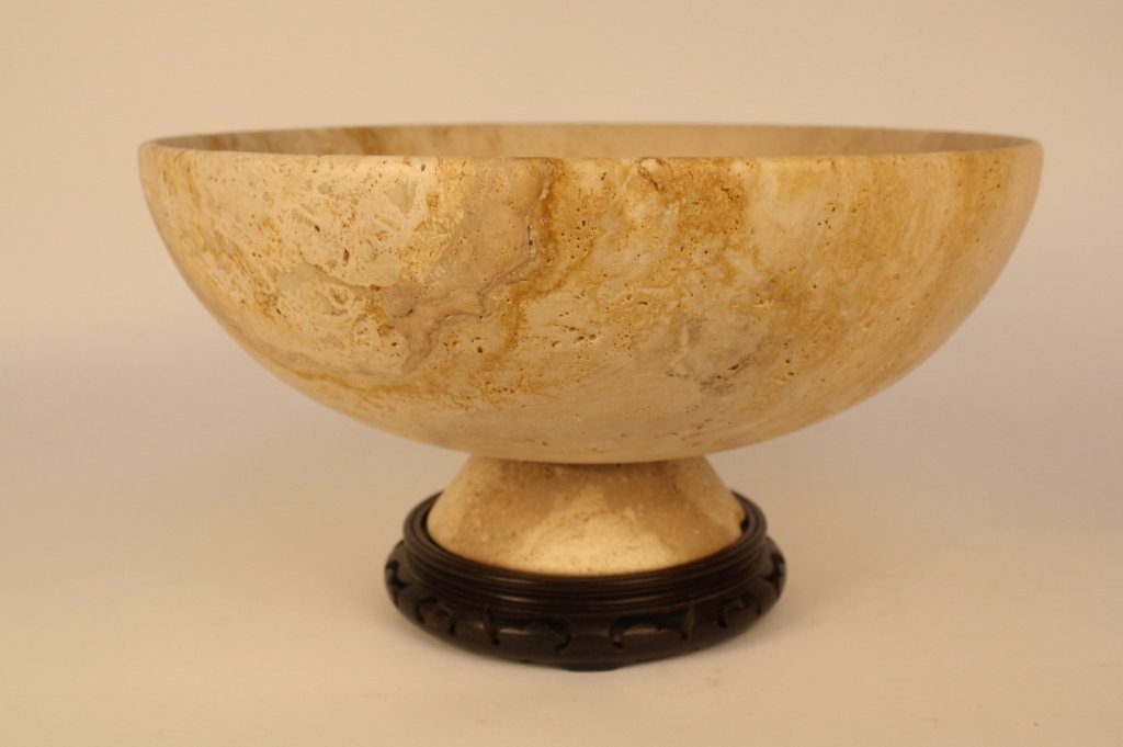 Large Marble Footed  bowl (1 of 8)