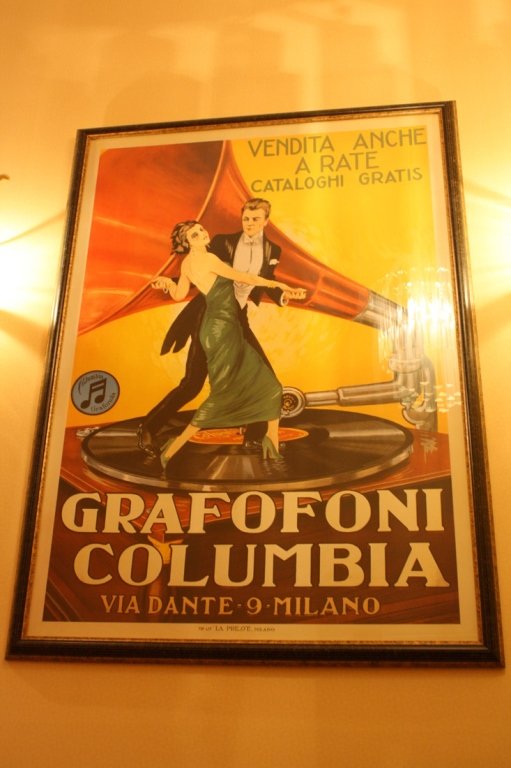 Large French Vintage Poster GRAMAPHONE Framed (1 of 4)