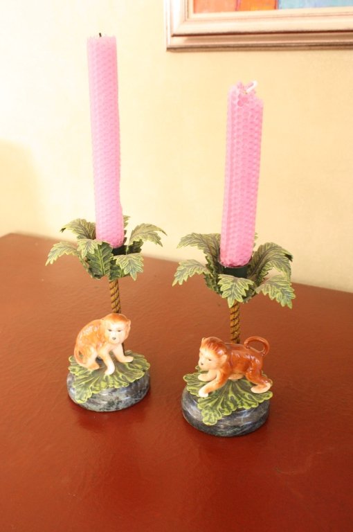 Vintage Monkey form candlesticks (1 of 3)