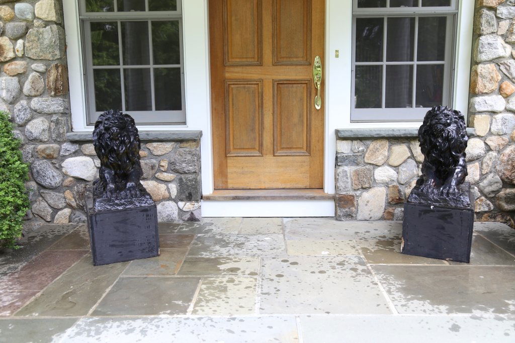 Pair Antique Cast Iron Lions (1 of 6)