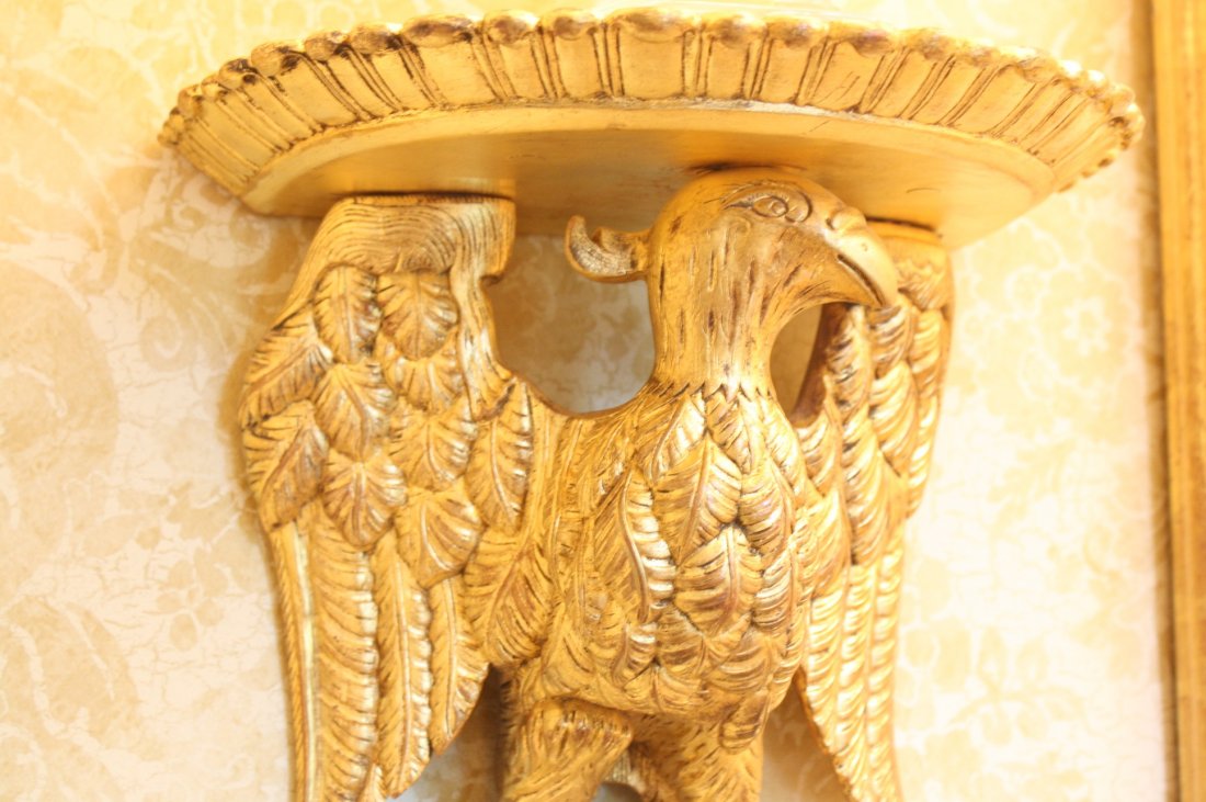 Antique Carved Gilt Wood Eagle Wall Mounts (1 of 4)