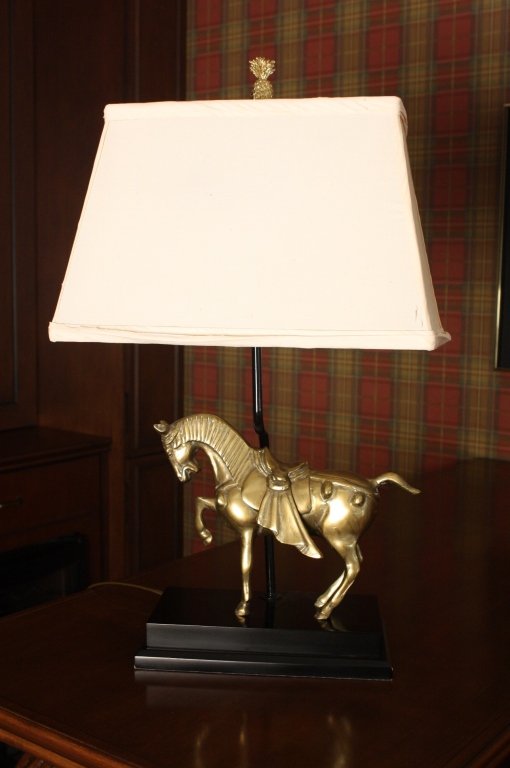 Vintage Brass and bronze horse form lamp (1 of 6)