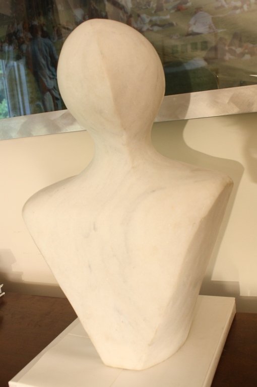 Modern Marble Sculpture Bust in Silhouette (1 of 6)