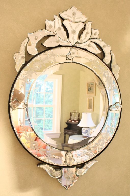 Venetian style round mirror (1 of 3)