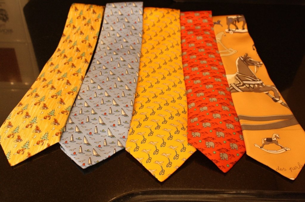 Group Lot 5 Hermes ties (1 of 3)