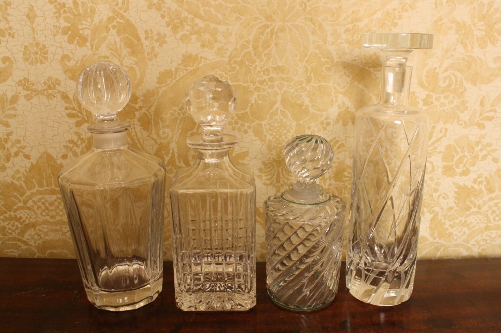 Group four Tiffany and Cut Crystal Decanters (1 of 7)