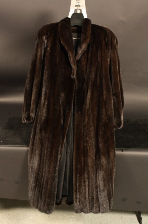 Lush Black Mink Full-length Coat (1 of 5)
