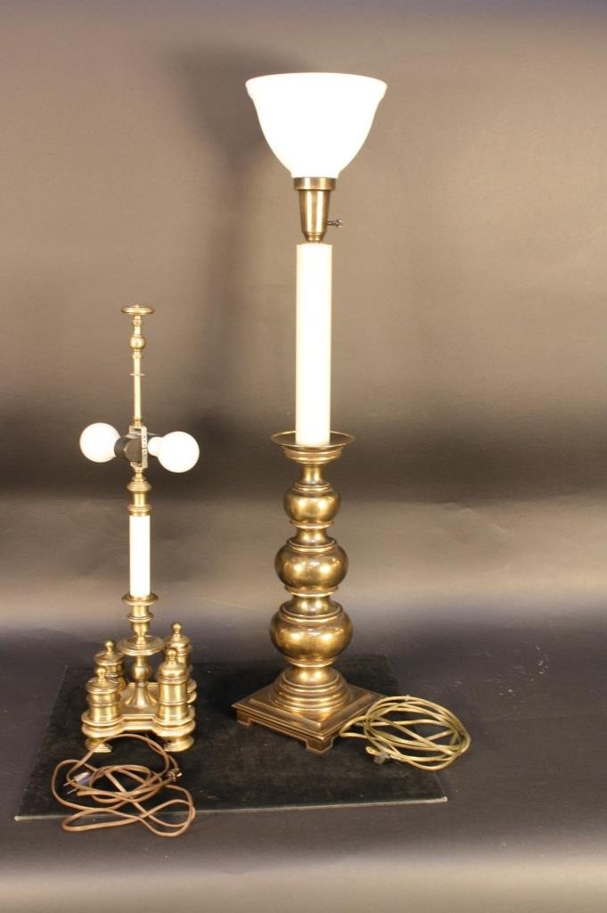Two Vintage brass lamps One Steifel (1 of 6)