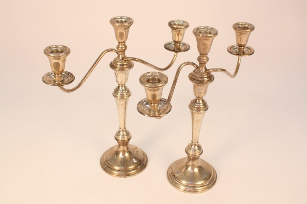 Pair Vintage Sterling Candleabras (1 of 6)