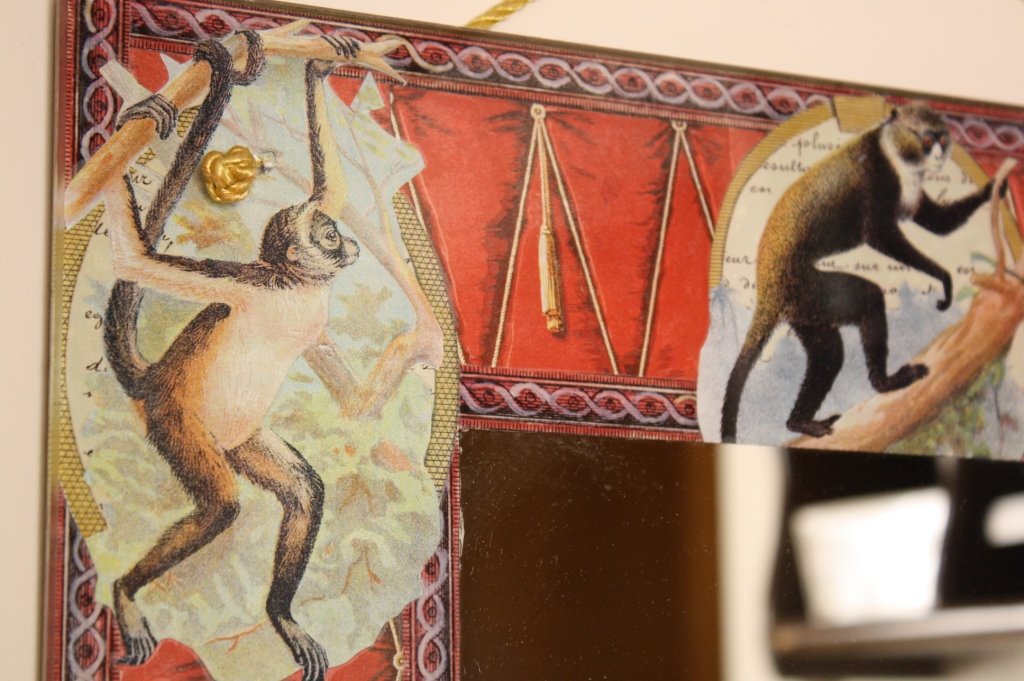 Three Vintage Mirrors, hand painted, brass (1 of 10)