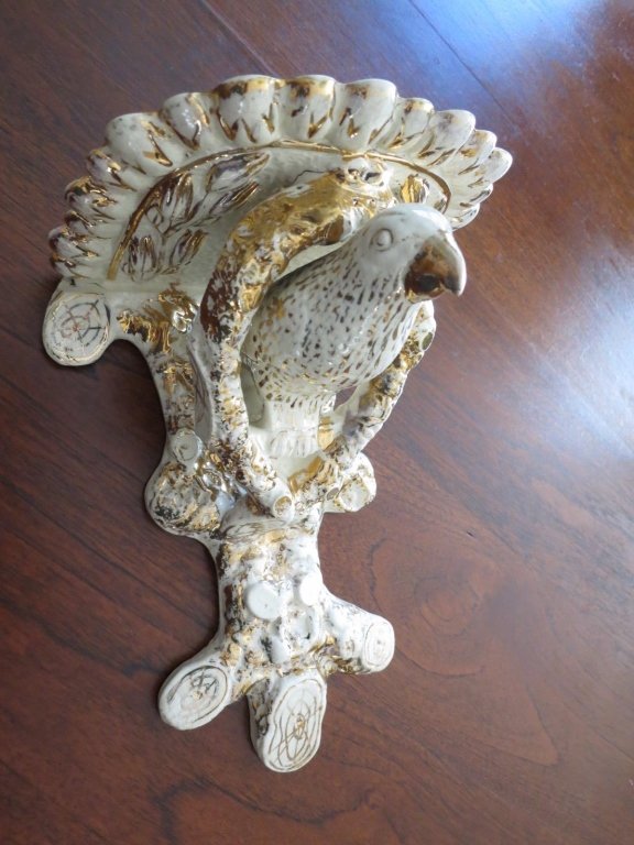 Vintage Porcelain Parrot wall sconce (1 of 7)