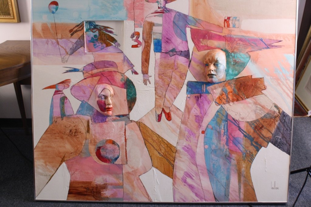 Modern Three Dimensional Abstract with Faces (1 of 7)