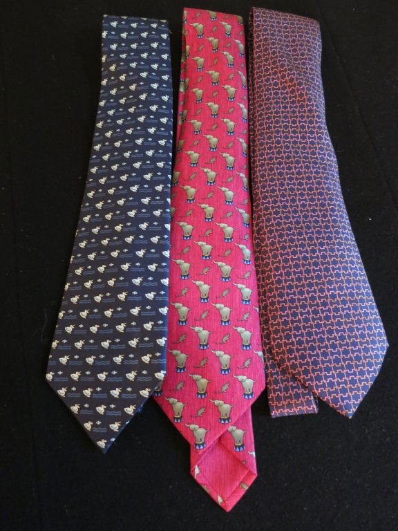 3 HERMES Ties Group Lot (1 of 5)