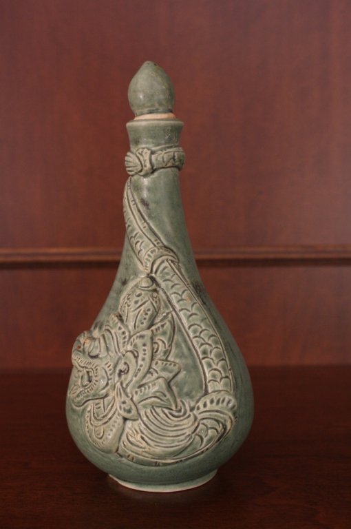 Dragon Form Asian Ceramic Bottle (1 of 3)