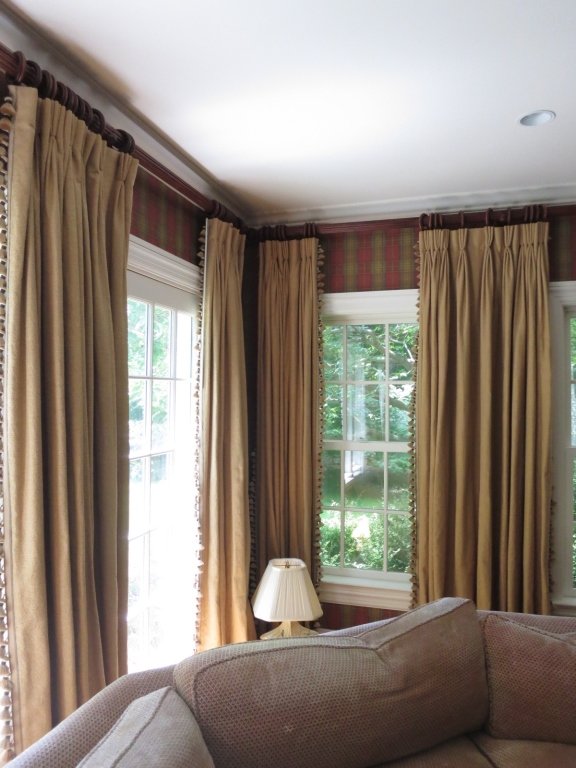7 pamel Custom Lined Fringed Linen Curtains Drapes (1 of 6)