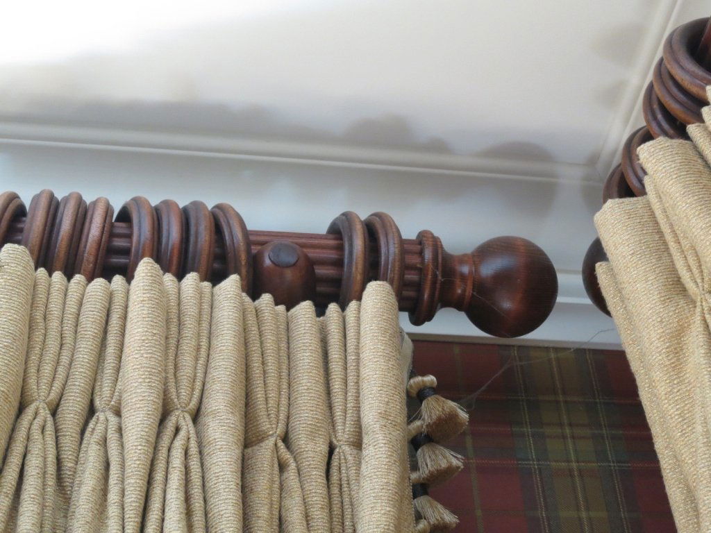 Custom Mahogany Curtain rods and rings (1 of 4)