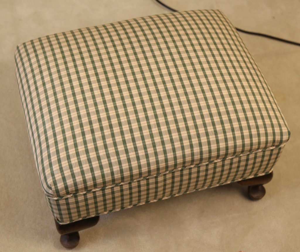 Antique English Mahogany foot stool (1 of 3)